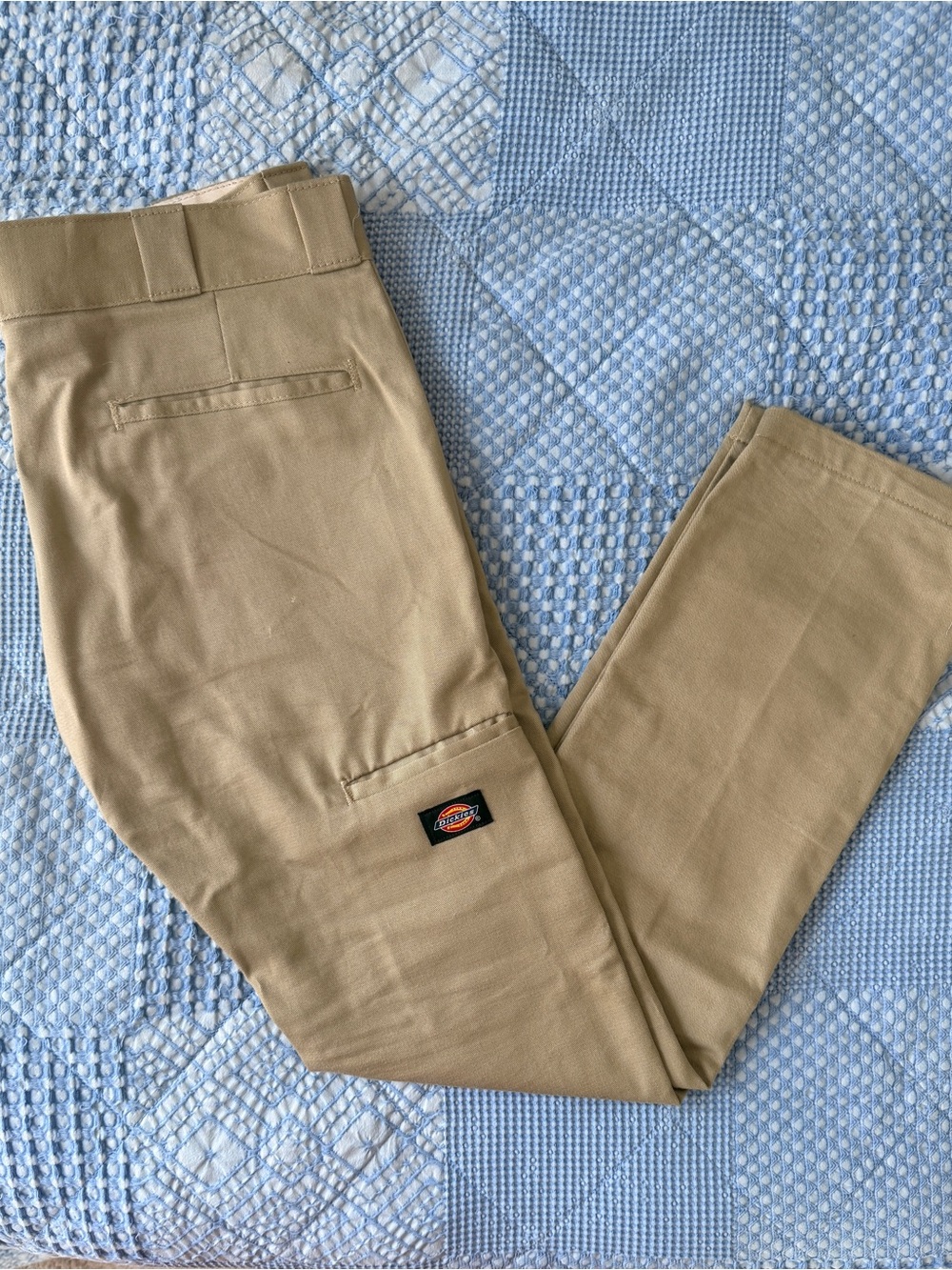 Dickies Men's Khaki Straight-Leg Work Chinos